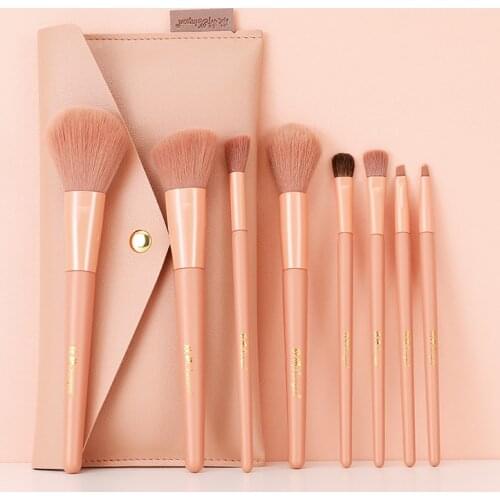 XINYAN Candy Makeup Brush Set Pink Blush Eyeshadow Concealer Lip with Magnetic Cover For Beginner Powder Foundation Beauty Tools