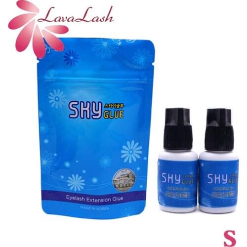 2 Bottles SKY Glue Eyelash Extension 5ml Original Black Cap Beauty Shop Makeup Tools Korea Lasting Wholesale 5ml With Sealed Bag
