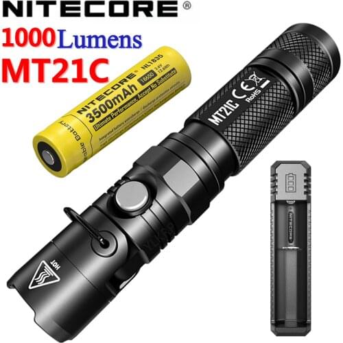 NITECORE MT21C 1000 lumens multi-function 90 degree adjustable portable flashlight, using CREE XP-L HD V6 LED lamp beads
