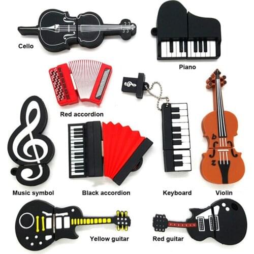 Wholesale Advertisement Creative Cartoon Musical note USB Flash Drive PVC Music Gift USB Flash Drive usb memory stick cute toy