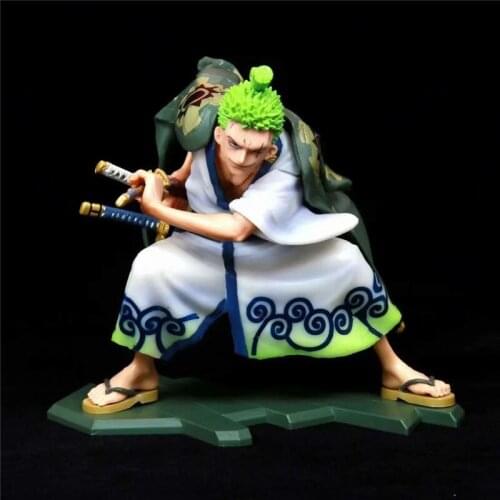 Roronoa Zoro Anime Figure One Piece PVC Figurine Santoryu Kimono Zoro Model Figma Brinquedos Juguetes 160mm Collectible Kid Toys