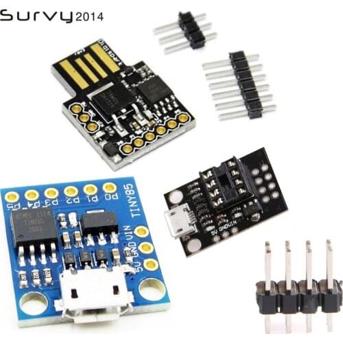 Blue Black Digispark kickstarter miniature for Arduino ATTINY85 usb development board diy electronics
