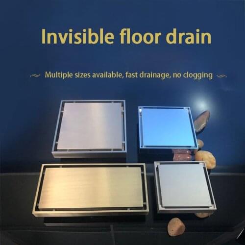 All copper invisible floor drain hidden quick drain anti-blocking floor drain shower room washing machine floor drain