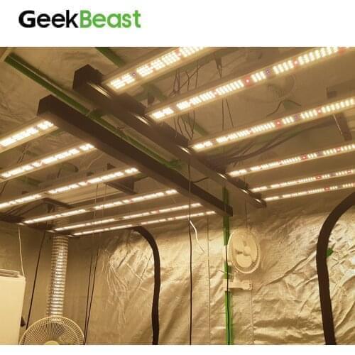 ETL Certified App Control 6 Strips 630w Greenhouse Hydroponics Led Grow Light Bar For Indoor Plants Full Spectrum Geekbeast Pro