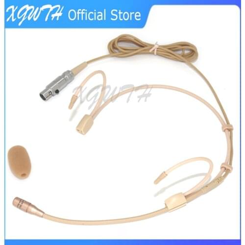 Ear Hanging Headset Microphone Electret Condenser Hypercardioid Headworn Mic for Shure Wireless Bodypack Transmitter System