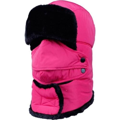 Thicker Warm Ear Flaps Russian Cap Men Women Winter Outdoor Windproof Warm Lei Feng Bomber Hat