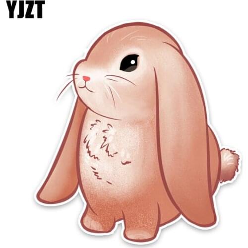 YJZT 13.5CM*12.5CM Long Ear Animal Rabbit Fashion PVC Car Sticker Decal Decor C29-0191