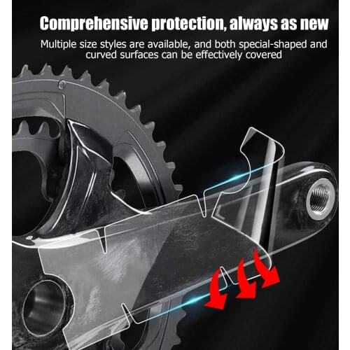 Road Bike Crank Protective Film Carbon Fiber Universal Crank Guards Protective Film Anti-collision Road Bicycle Crank Stickers