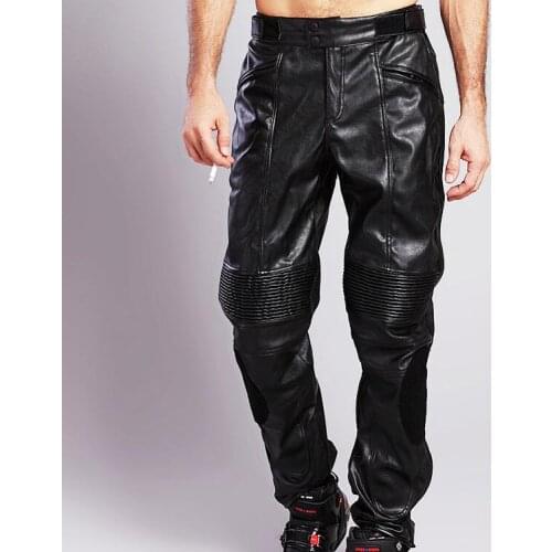 DUHAN DK05 Motorcycle Riding Protective CE pads Knee Protector Trousers Waterproof Windproof PU Leather Racing Sports