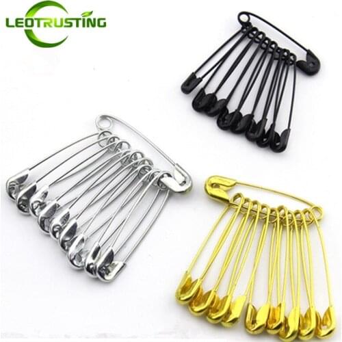 Leotrusting Gold/Silver/Black Safty Pins for Garment Tags Strings/Cords Clothes Accessories Different Length Small Safty Pins