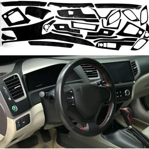 1 Set Interior Wrap Trim Accessories Dash Kit For Honda Civic High Quality