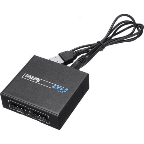 1 Input 2 Output HDMI-compatible Switcher 2 way HDMI Splitter HDMI-compatible Port Auto Switcher Box Supports Full HD 4K 3D