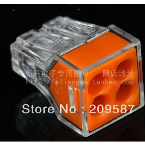 10 Cable Terminal Block Wire Spring Connector 4 Pin Push Clamp Solderless