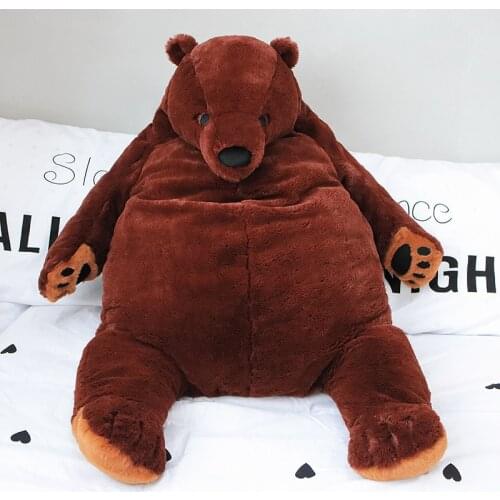 100cm Cute Plush Stuffed Animals Brown Teddy Bears Pillow Toys Kawaii Dolls for Kids Girls Boys Baby Children Birthday Xmas Gift