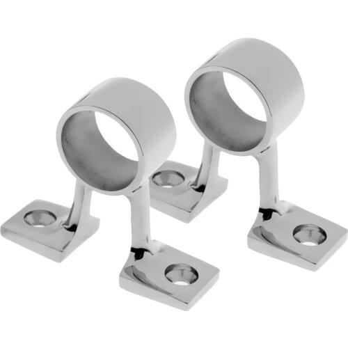 2Pcs Marine Boat Center Bracket Rail Fitting Stanchion Fits 25mm Pipe Tubing