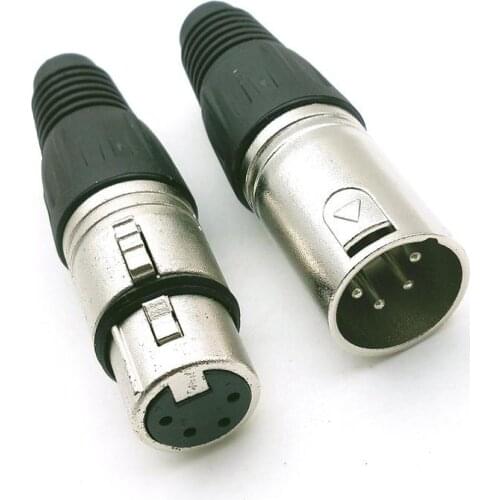 20PCS 4 Pin XLR Female Socket / Male Solder CONNECTOR for Microphone Cable