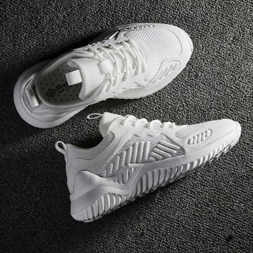 2021 Original Men Sneakers Breathable White Trendy Sneakers High Quality Light Casual Walking Shoes Unisex Tenis Shoes Plus Size