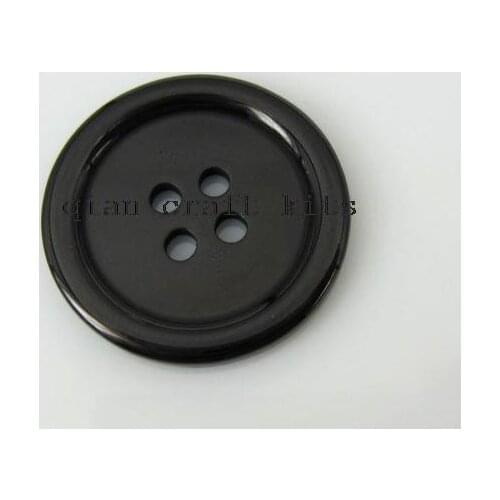 300pcs SALE SAVE medium Big Black Resin Buttons - 25mm 4 holes edged