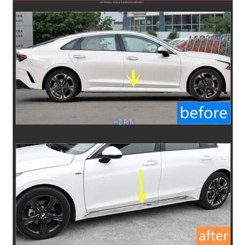 4pcs For Kia optima k5 2020 2021 ABS chrome Side Door Body Molding Mouldings Trim Car Styling Accessories