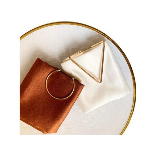 4 PCS High-end mouth ring simple napkin buckle hotel napkin ring geometric mouth ring