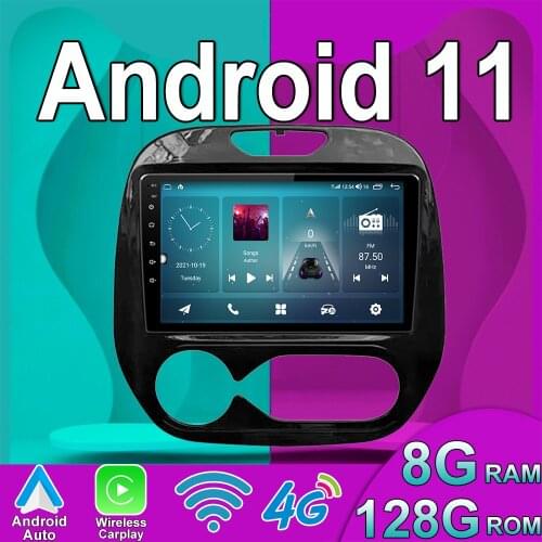CARPLAY 6G+128G Android 11 9" CAR For Renault Kaptur Captur 2016-2019 Multimedia Player Navigation GPS