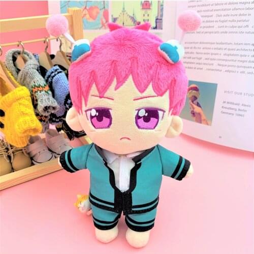 Anime Plush Saiki K - Uoozii - Saiki K Plushie 7.8"/20cm With 20cm Kawaii Doll Clothes - Cute Stuffed Anime Figure Saiki K Plush