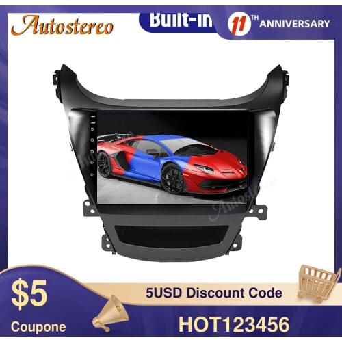 For Hyundai Elantra 2014-2016 Android10.0 2Din Car DVD Player GPS Navigation Auto Radio Stereo Head Unit Multimedia Player