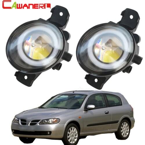 Cawanerl For Nissan Almera 2/II Saloon Hatchback (N16) 2001-2006 Car LED Fog Light Angel Eye Daytime Running Lamp 12V 2 Pieces