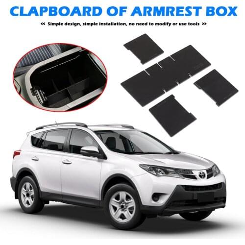 Center Console Organizer Insert Dividers for Toyota RAV4 2018-2020 Accessories Glove Box Door Cover Lid Latch