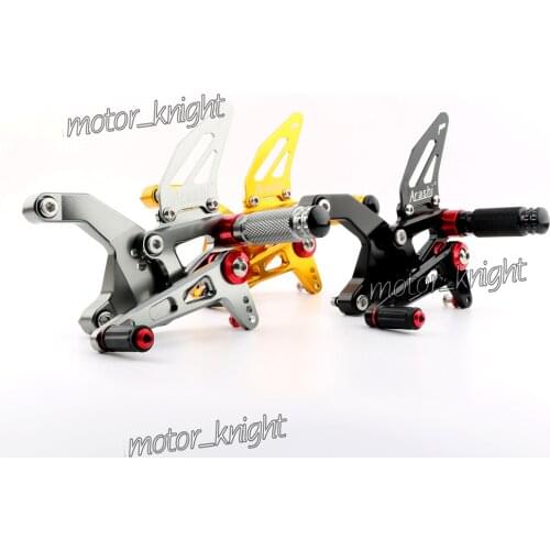 CNC 7075 Aluminum Alloy Adjustable Rearset Footrest Pegs Pedals For KAWASAKI Z900 2017 2018 2019 Z 900 17 18 19 ARASHI LOGO
