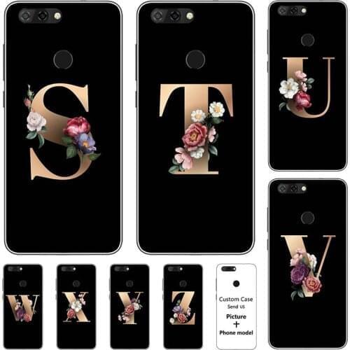 Flower 26 English Name Letters Custom Initial Case For Xiaomi Mi5X Mi 5X For Xiaomi Mi A1 Soft Silicone Cover Capa
