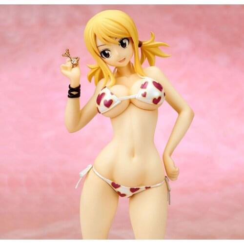 18cm Anime Figure Fairy Tail Lucy Heartfilia 1/8 Scale Painted PVC Action Figure Collectible Model Adult Toys Doll Gift