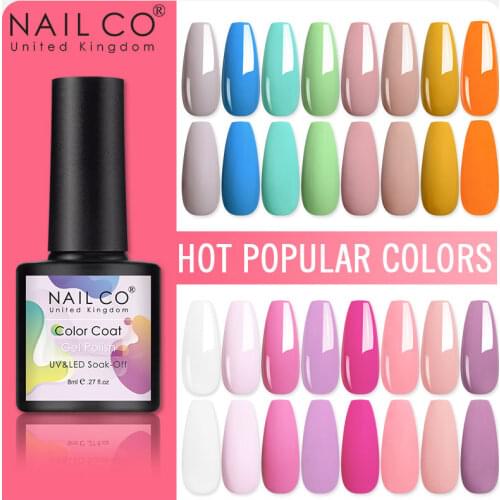 NAILCO Pure Pinl 8ml 115Colors LED Gel Nail Polish UV Gel Nail Art Nails Salon Home Gel Polish Gellak Lacquer Hybrid Soak Off