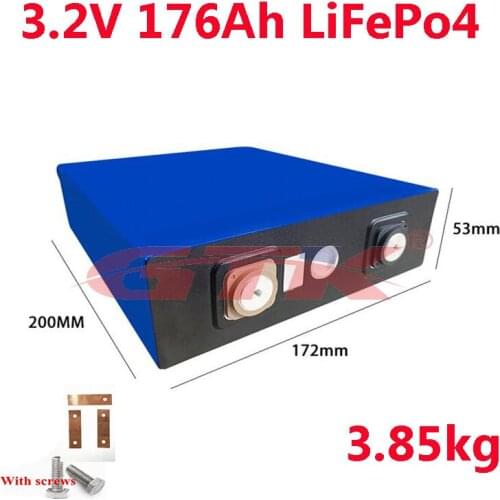 GTK Lifepo4 Rechargeable Battery 3.2V 176AH 180Ah Lithium Iron Phosphate Cell solar 24V 12V 360Ah battery
