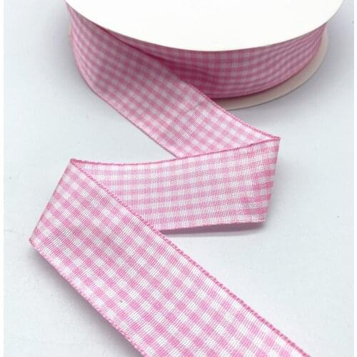 5Yards 10mm--25mm Plaid Cotton Ribbon Wedding Christmas Decoration DIY Sewing Fabric Handmade Bow Ribbon Flower Gift Packaging01