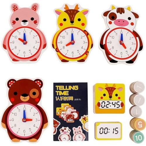 Early Childhood Cognitive Enlightenment Time Concept Toy Alarm Clock Time Game Board Early Learning Intelligence Development
