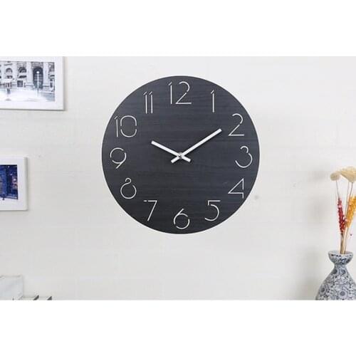 Creative Cheap Wall Clock Living Room Minimalist Modern Home Round Personality Silent Garden Pine Solid Wood Dedicated Fashion