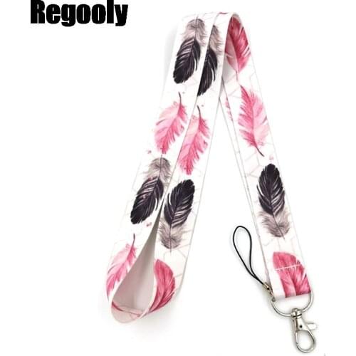 Leaves women Fashion simple keychain mobile phone neck lanyard key ID card mobile phone USB key lanyard straps