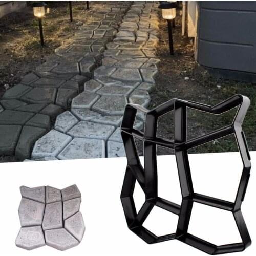 Walk Maker Reusable Concrete Path Maker Molds Stepping Stone Paver Lawn Patio Yard Garden DIY Walkway Pavement Paving Moulds