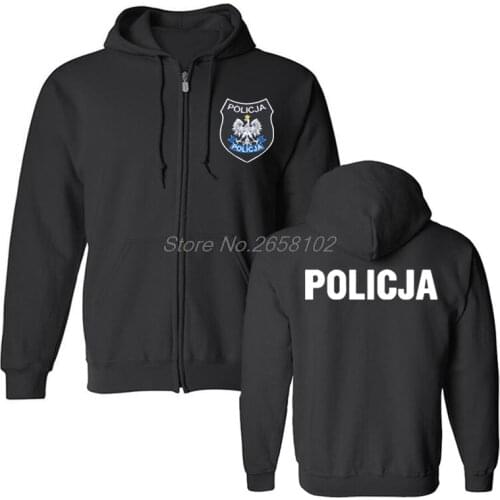 Fashion Poland Polish Police Policja BOA Anti Terrorist Pirotechnik Hoodies Male Sweatshirt Harajuku Coat