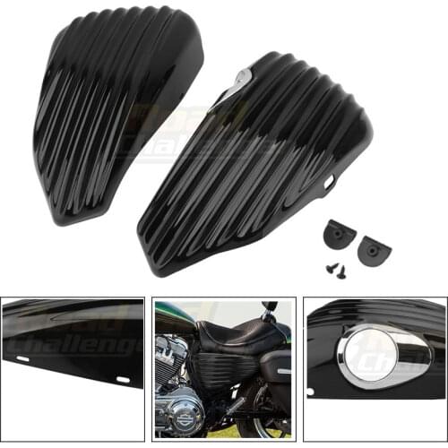 Motorcycle Left Right Side Battery Cover Guard For Harley Sportster 48 72 XL1200 XL883 2014-2017 For Fairing Stripe Guard
