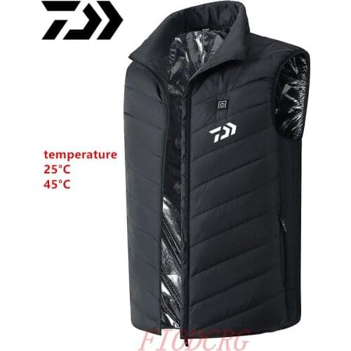 Daiwa Autumn Winter Smart Heating Cotton Vest USB Infrared Electric Heating Vest Outdoor Flexible Winter Warm Fishing Jacket