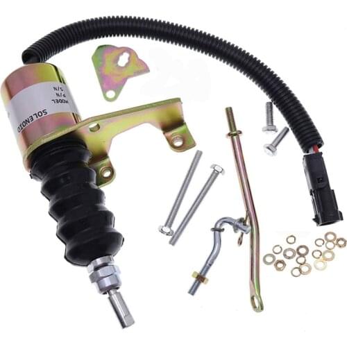 Fuel Shutdown Solenoid SA-3799-24 6290050 24V compatible with Deutz Bosch 1751ES RSV Perkins Deutz
