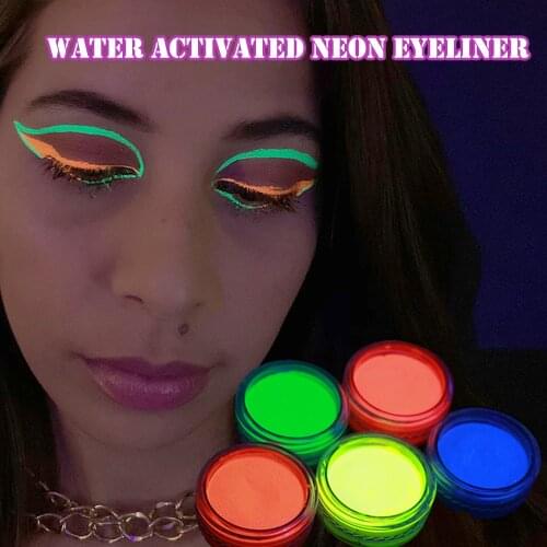 UV Glow Face Painting Fluorescent Water Activated Neon Eyeliner Hydra Cake liner Makeup