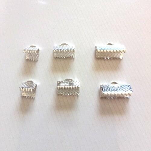 Hot 20pcs Horse Mouth Clip Metal End Fastener Caps Fit Flat Leather Cord End Clasps Connectors For Diy Jewelry Making