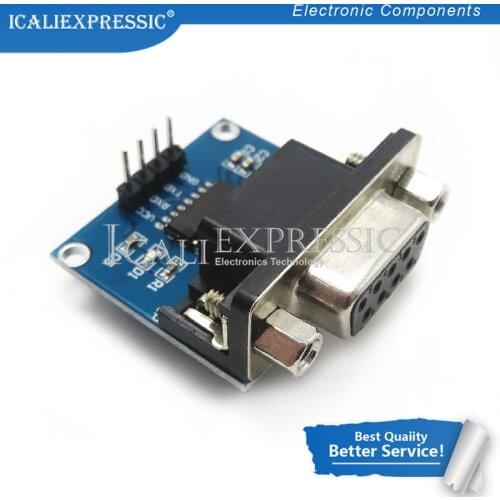 1PCS MAX3232 RS232 to TTL Serial Port Converter Module DB9 Connector MAX232 CazenOveyi In Stock