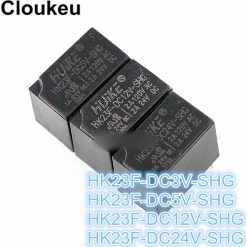 100Pcs Relay DIP6 HK23F-DC3V-SHG HK23F-DC5V-SHG HK23F-DC12V-SHG HK23F-DC24V-SHG 2A