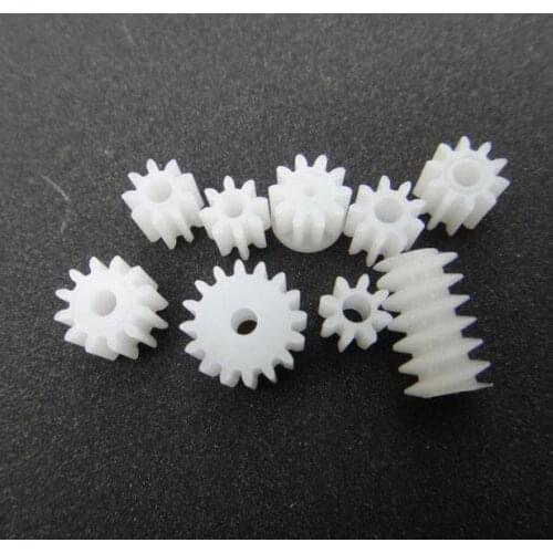 15pcs/pack 0.5 module worm gear plastic shaft gear DIY Micro DC Motor Gears
