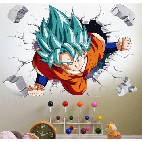 Personalized Monkey Wukong Room Decoration Wall Sticker Dragonball Wall Sun Wukong Saiya Bedroom Background Wall Stickers