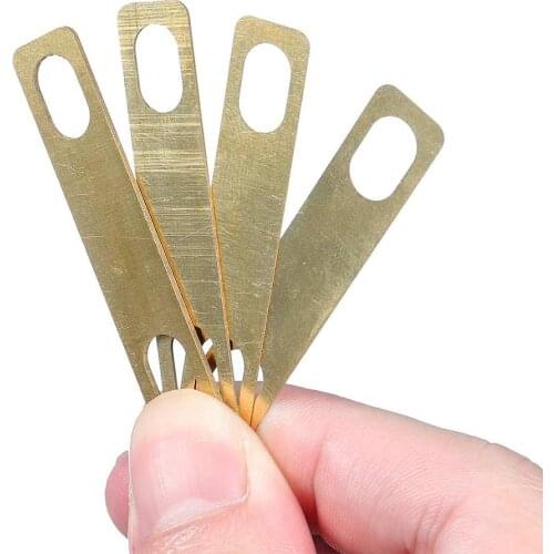 4 Pcs Brass Compact Sound Guitar Neck Shim Accessories Heightening Gasket Easy Install Durable Musical Bass Tool Replacement
